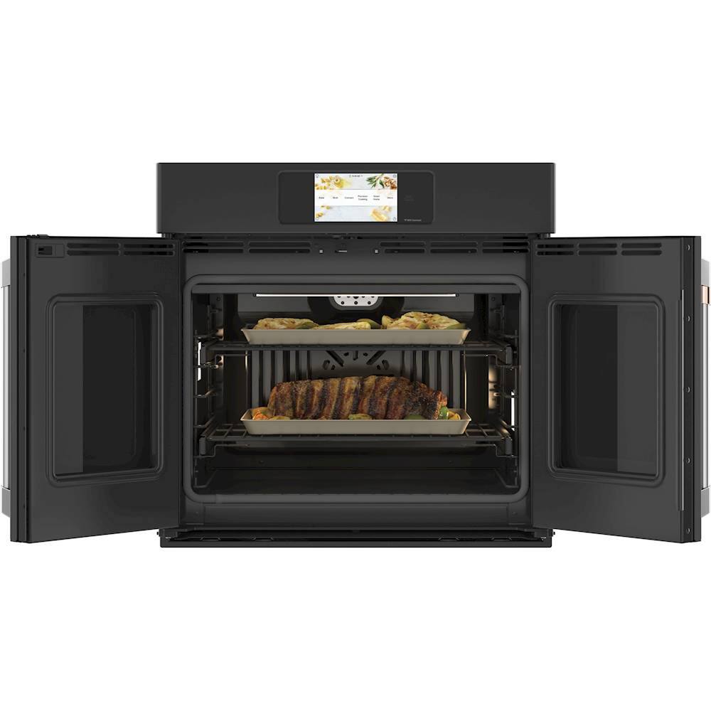 Alt View 12. Café - Professional Series 30" Built-In Single Electric Convection Wall Oven, Customizable - Matte Black.