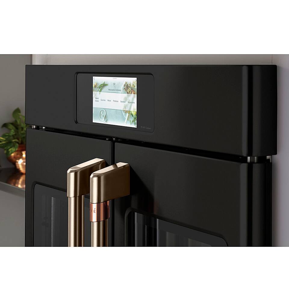 Alt View 32. Café - Professional Series 30" Built-In Single Electric Convection Wall Oven, Customizable - Matte Black.