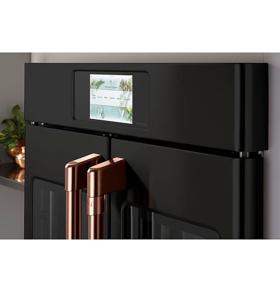 Alt View 33. Café - Professional Series 30" Built-In Single Electric Convection Wall Oven, Customizable - Matte Black.