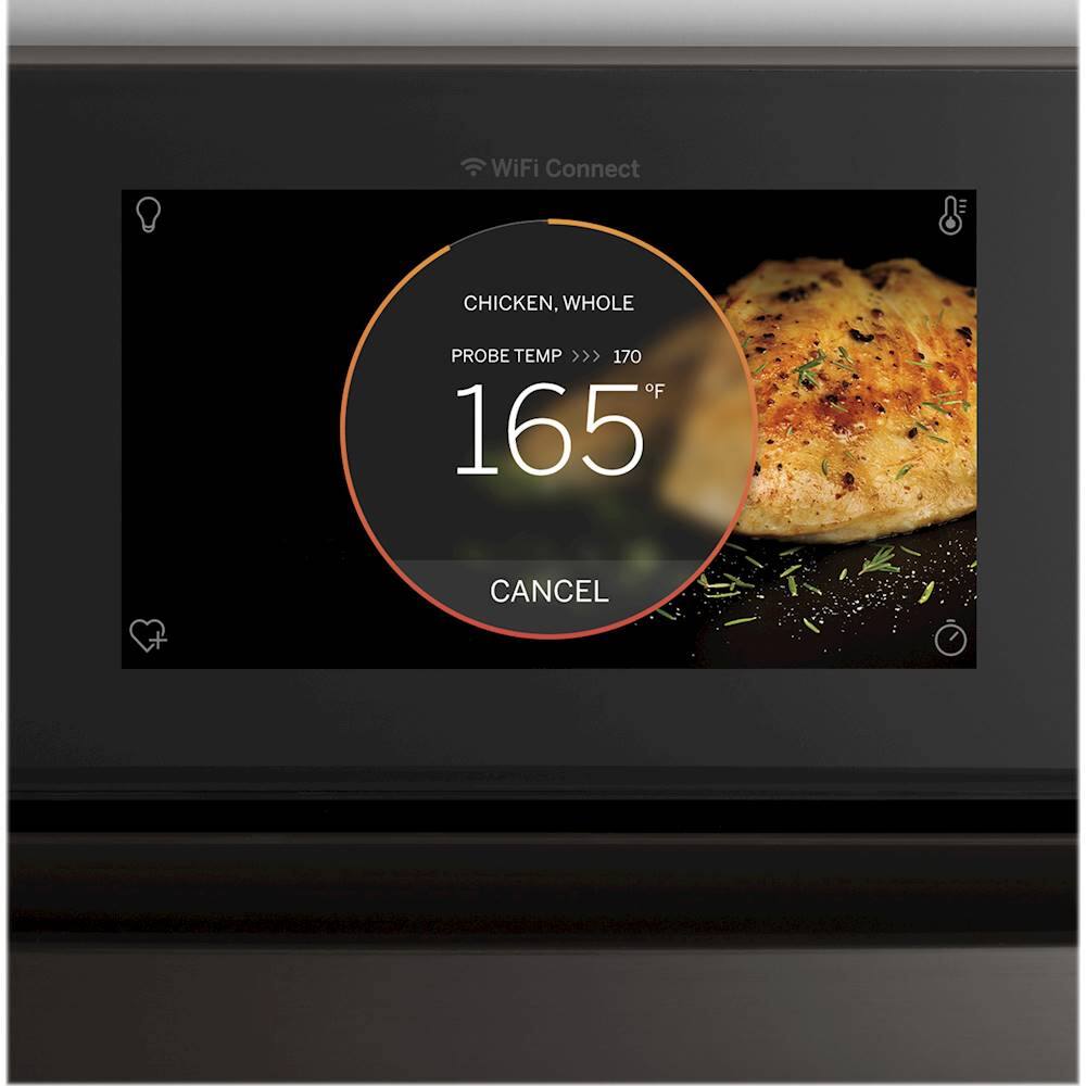 Alt View 15. GE Profile - 30" Smart Built-In Double Electric Convection Wall Oven with Air Fry & In-Oven Camera - Stainless steel.