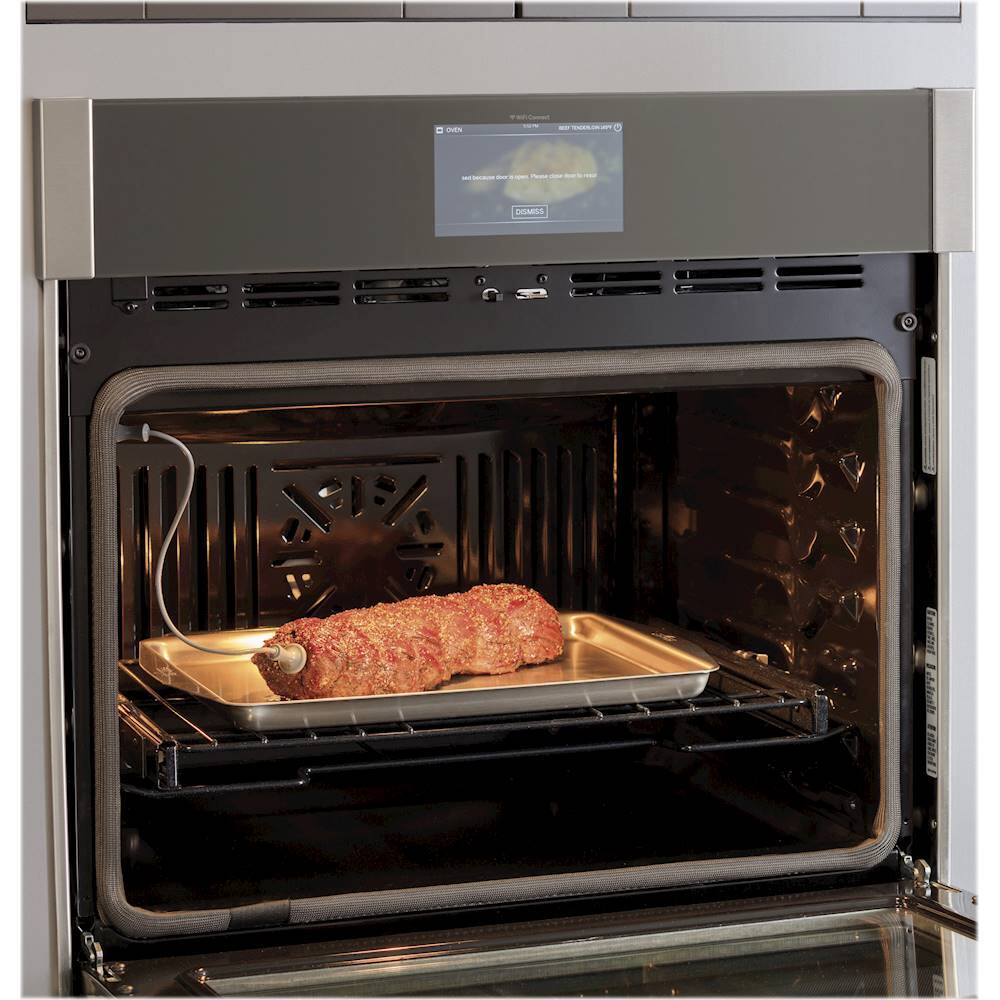Alt View 19. GE Profile - 30" Smart Built-In Double Electric Convection Wall Oven with Air Fry & In-Oven Camera - Stainless steel.