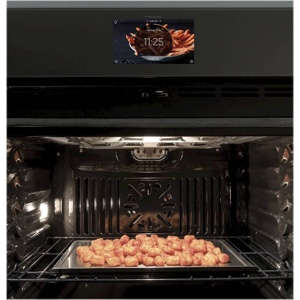 Alt View 21. GE Profile - 30" Smart Built-In Double Electric Convection Wall Oven with Air Fry & In-Oven Camera - Stainless steel.