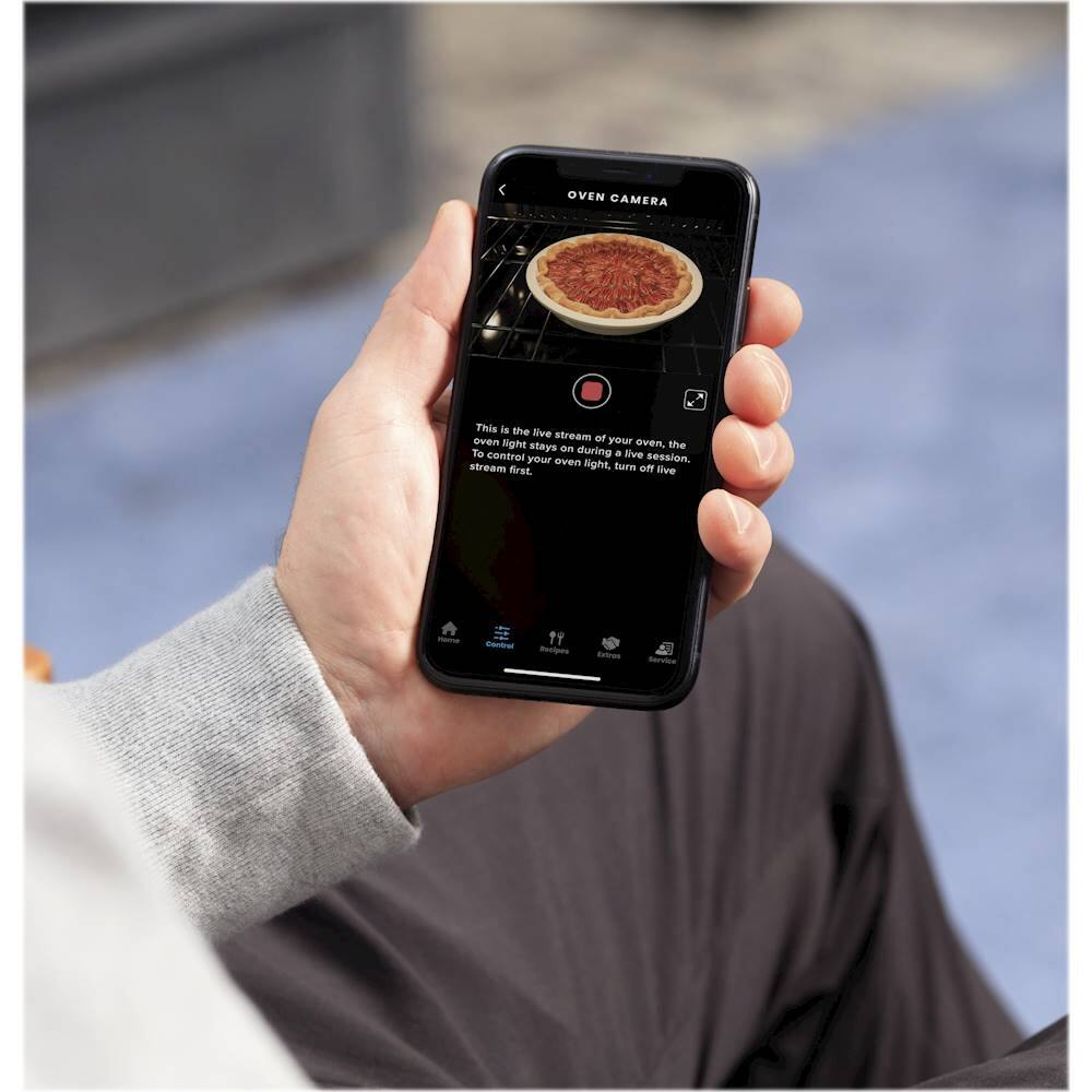 Alt View 24. GE Profile - 30" Smart Built-In Double Electric Convection Wall Oven with Air Fry & In-Oven Camera - Stainless steel.