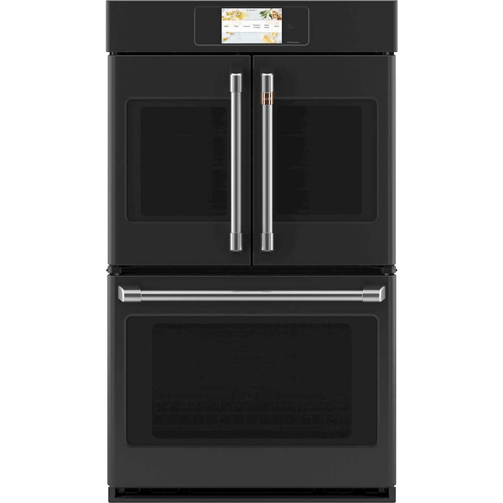 Café - Professional Series 30" Built-In Double Electric Convection Wall Oven, Customizable - Matte Black - Front_Zoom