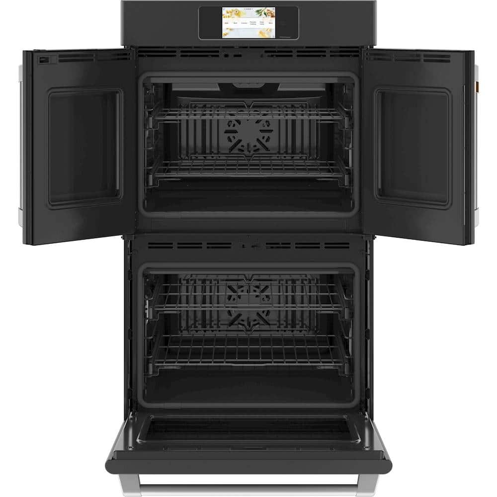 Alt View 11. Café - Professional Series 30" Built-In Double Electric Convection Wall Oven, Customizable - Matte Black.