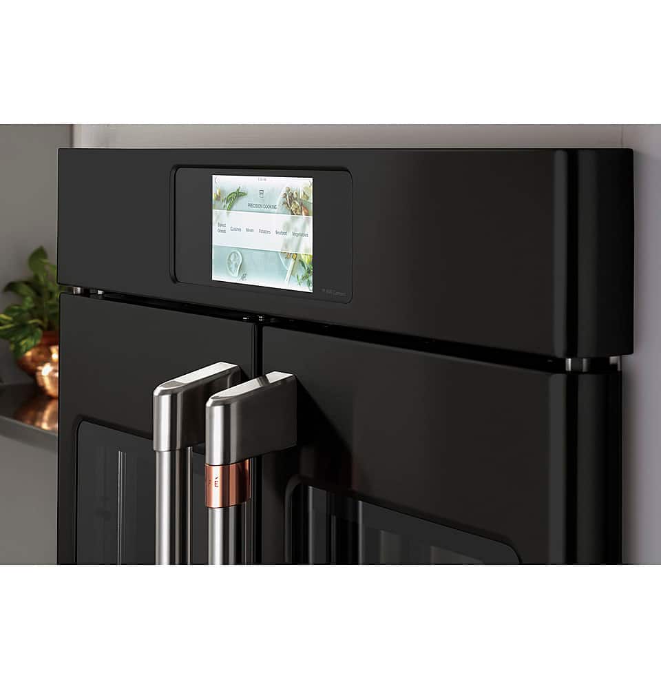 Alt View 20. Café - Professional Series 30" Built-In Double Electric Convection Wall Oven, Customizable - Matte Black.