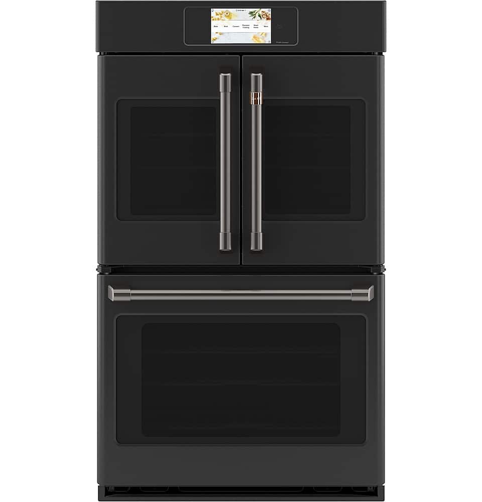 Alt View 40. Café - Professional Series 30" Built-In Double Electric Convection Wall Oven, Customizable - Matte Black.