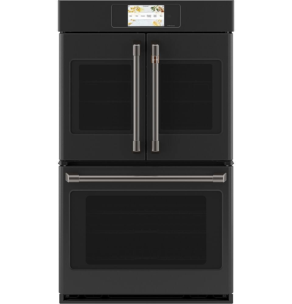 Alt View 40. Café - Professional Series 30" Built-In Double Electric Convection Wall Oven, Customizable - Matte Black.