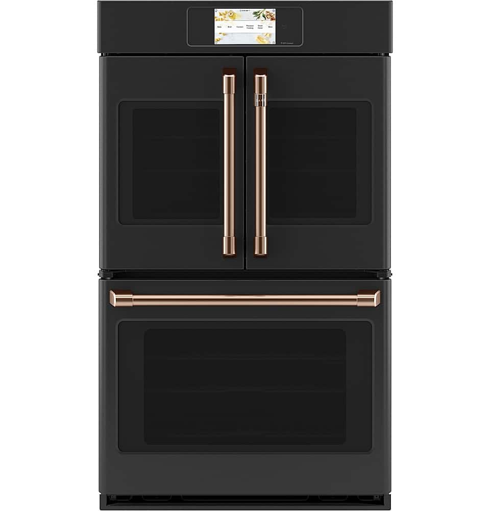 Alt View 38. Café - Professional Series 30" Built-In Double Electric Convection Wall Oven, Customizable - Matte Black.