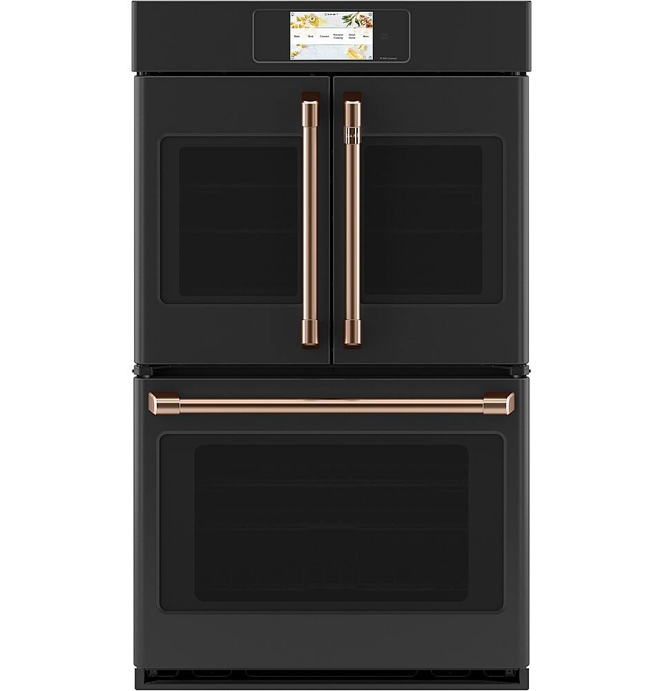 Alt View 38. Café - Professional Series 30" Built-In Double Electric Convection Wall Oven, Customizable - Matte Black.