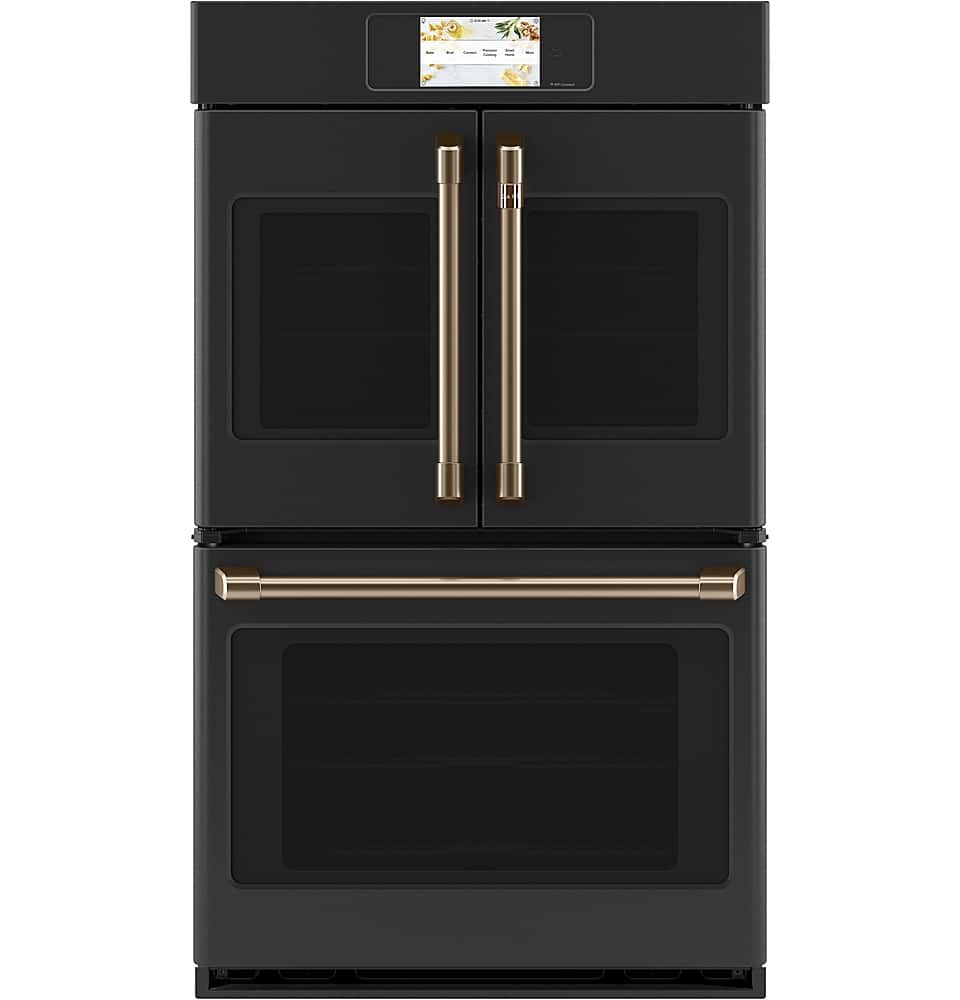 Alt View 37. Café - Professional Series 30" Built-In Double Electric Convection Wall Oven, Customizable - Matte Black.