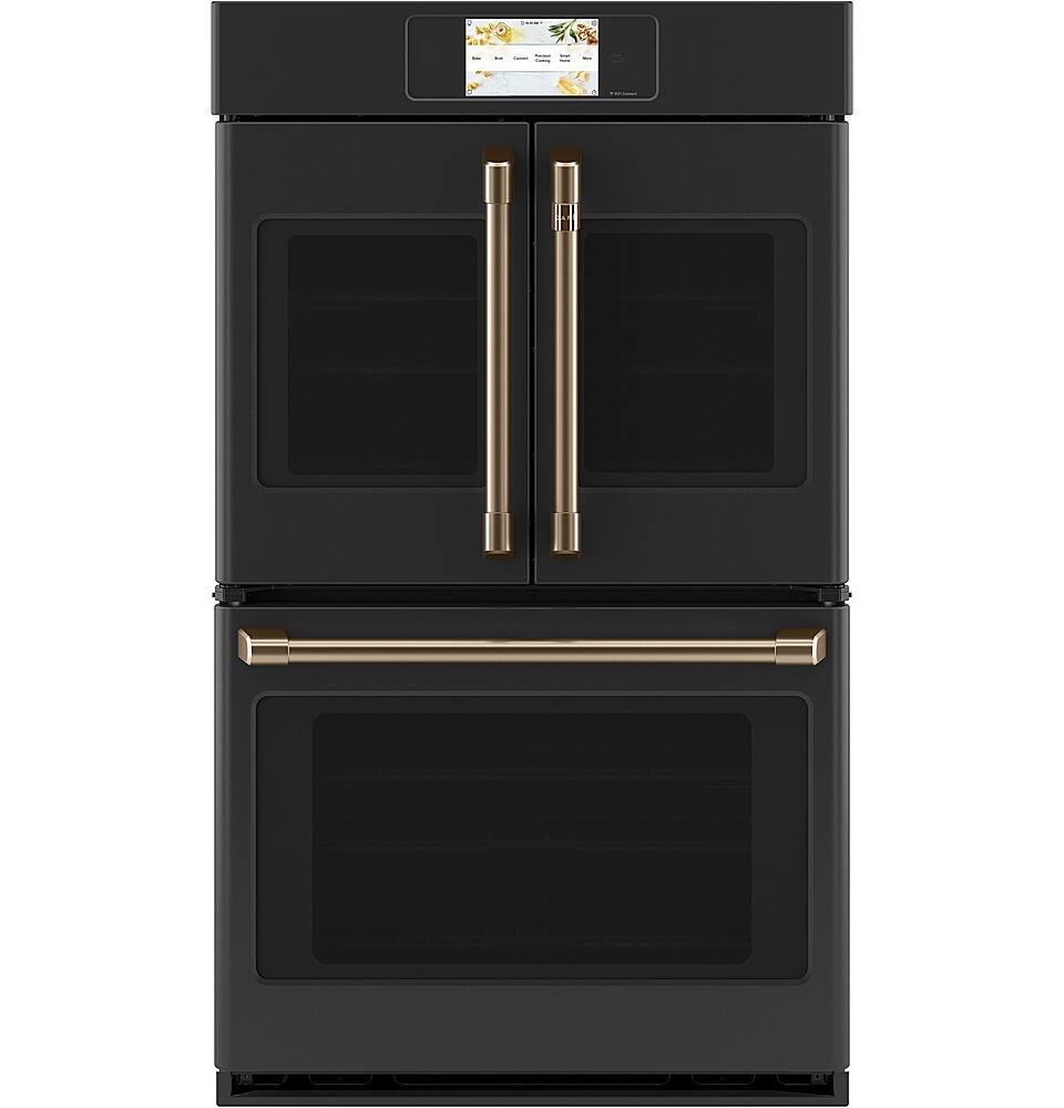 Alt View 37. Café - Professional Series 30" Built-In Double Electric Convection Wall Oven, Customizable - Matte Black.