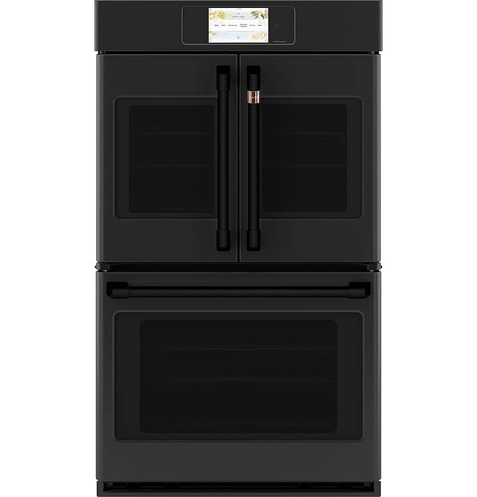 Alt View 36. Café - Professional Series 30" Built-In Double Electric Convection Wall Oven, Customizable - Matte Black.