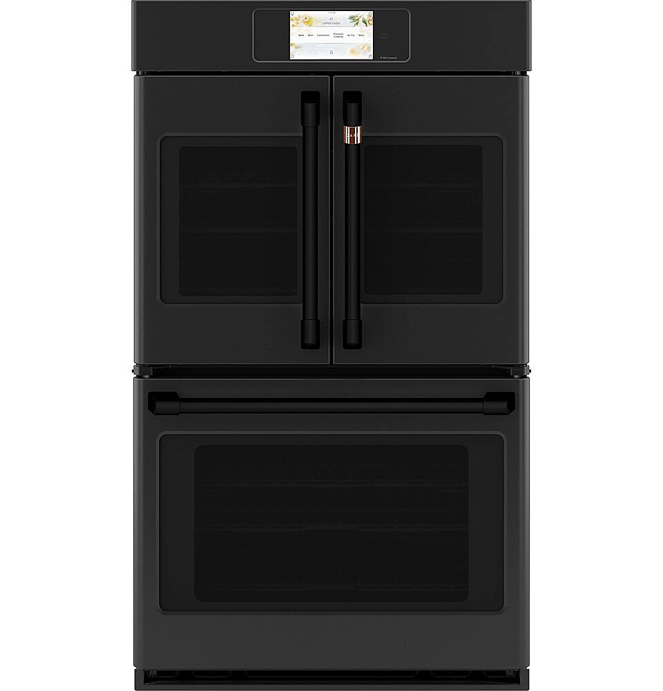 Alt View 36. Café - Professional Series 30" Built-In Double Electric Convection Wall Oven, Customizable - Matte Black.