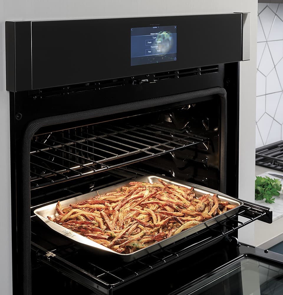 Alt View 29. Café - Professional Series 30" Built-In Double Electric Convection Wall Oven, Customizable - Matte Black.