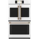 Café - Professional Series 30" Built-In Double Electric Convection Wall Oven - Matte White - Front_Standard