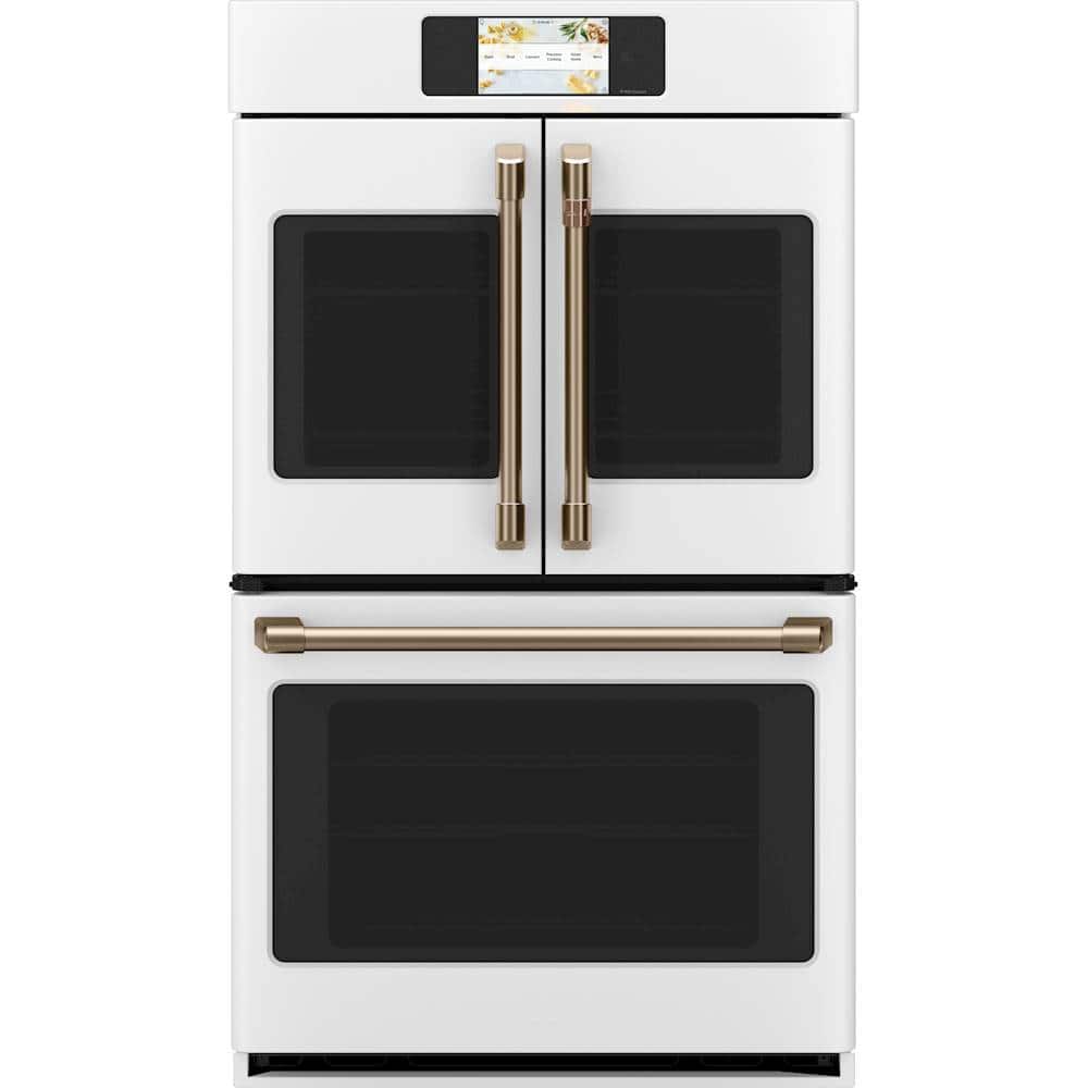 Café - Professional Series 30" Built-In Double Electric Convection Wall Oven, Customizable - Matte White - Front_Zoom