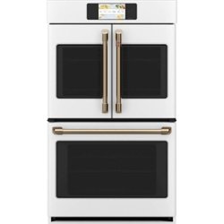 Café - Professional Series 30" Built-In Double Electric Convection Wall Oven, Customizable - Matte White - Front_Zoom