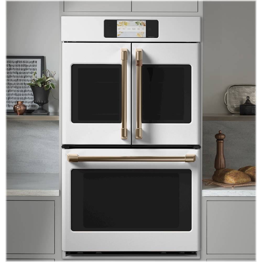Alt View 20. Café - Professional Series 30" Built-In Double Electric Convection Wall Oven, Customizable - Matte White.