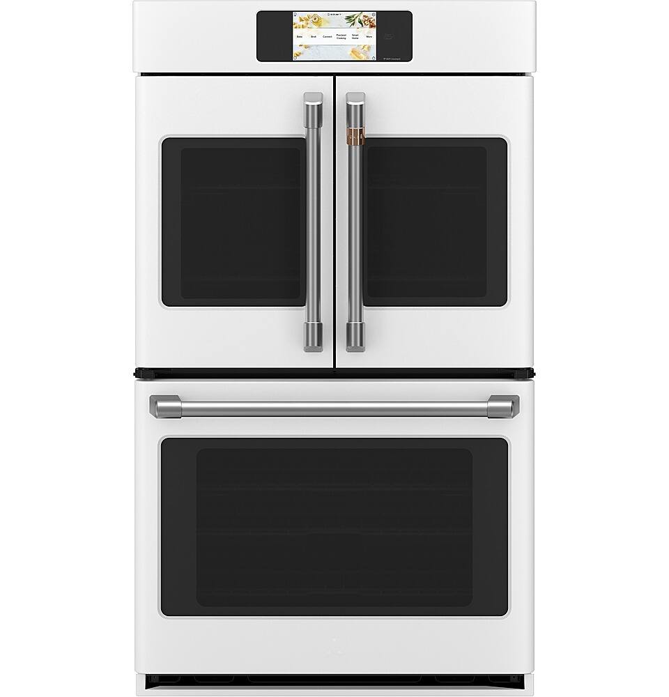 Alt View 36. Café - Professional Series 30" Built-In Double Electric Convection Wall Oven, Customizable - Matte White.
