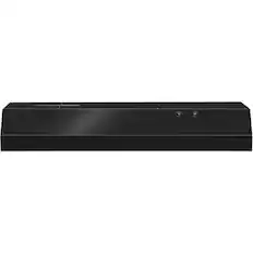 Front. Whirlpool - 30" Externally Vented Range Hood - Black.