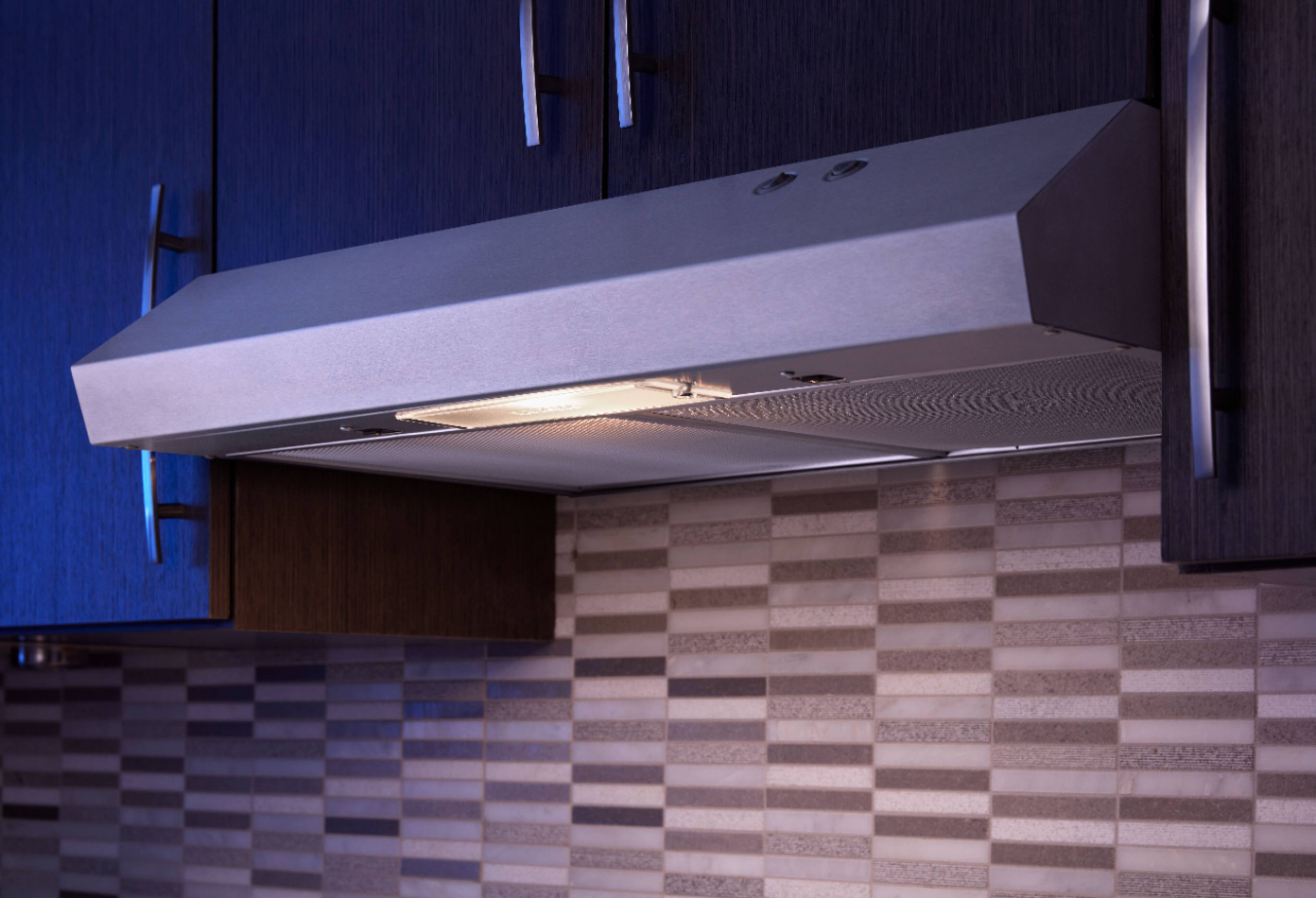 Alt View 14. Whirlpool - 30" Externally Vented Range Hood - Stainless steel.