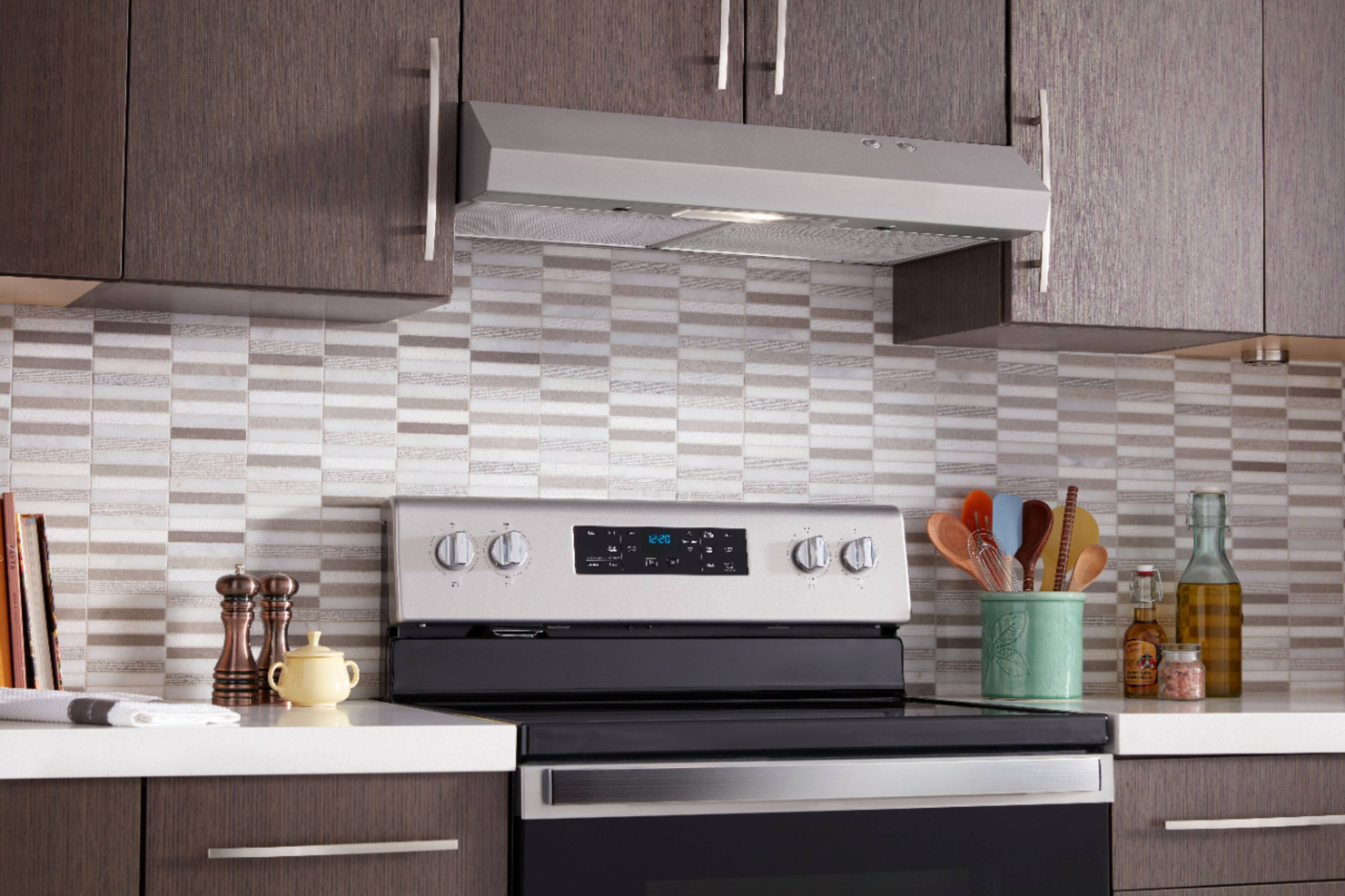 Alt View 15. Whirlpool - 30" Externally Vented Range Hood - Stainless steel.