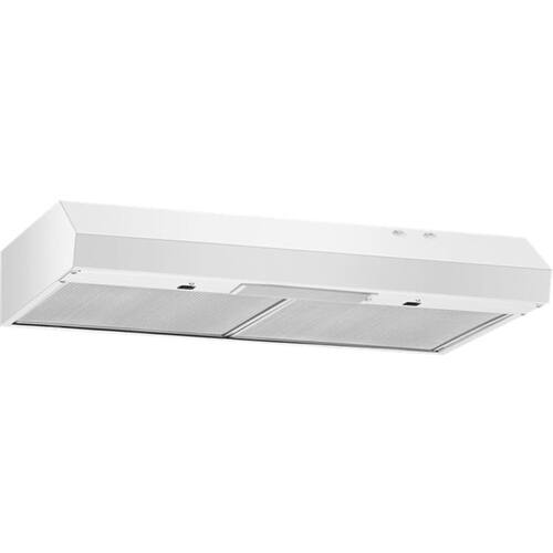 Left. Whirlpool - 30" Externally Vented Range Hood - White.