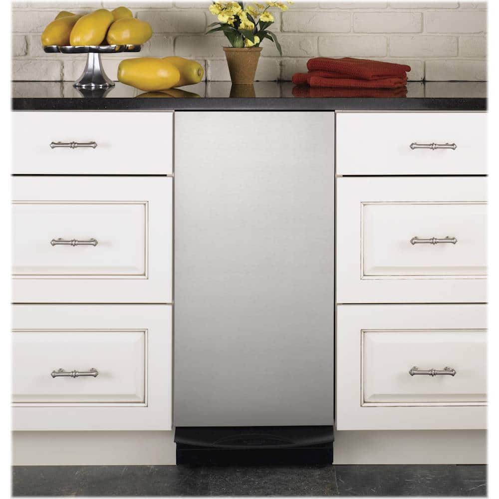 Alt View 11. GE - 1.4 Cu. Ft. Built-In Trash Compactor - Stainless Steel.