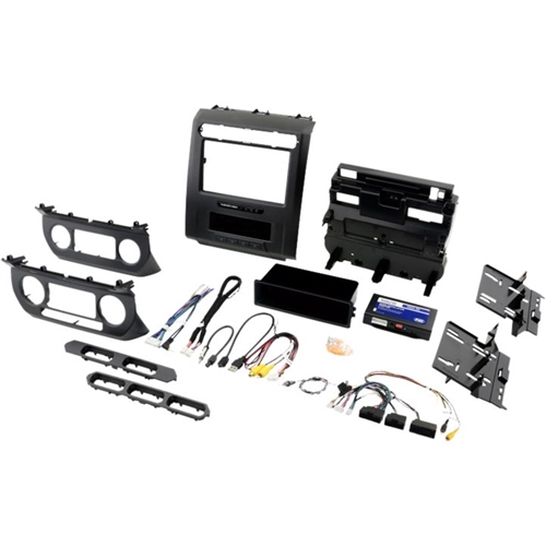 PAC - Radio Replacement Dash Kit with Integrated Climate Controls for Select Ford F-150 and F-Series Vehicles - Black was $449.0 now $336.75 (25.0% off)