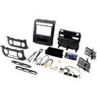 PAC - Integrated Radio Replacement Dash Kit with Climate and Steering Wheel Controls for Select Ford F-Series Trucks - Black - Front_Zoom