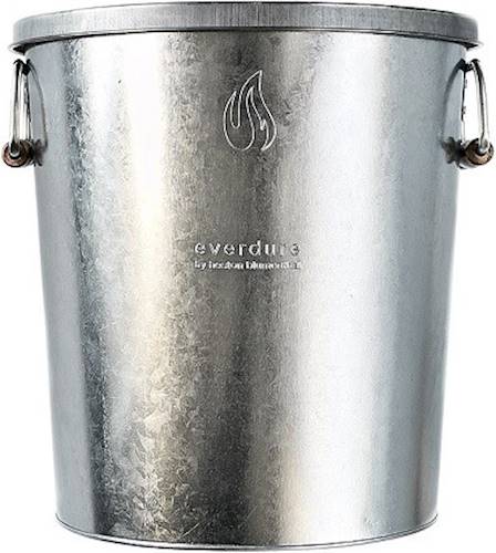 Angle View: Everdure by Heston Blumenthal - Hot Coal Bin with Lid - Silver