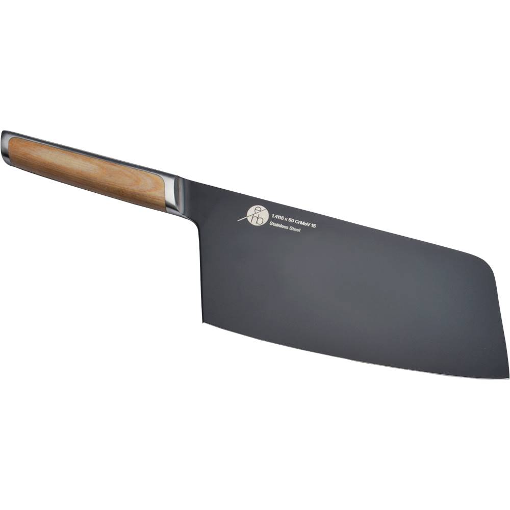 Angle View: Everdure by Heston Blumenthal - 12.9" Cleaver Knife (7.76" Blade) - Black