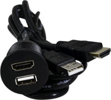 PAC - 3' Dash-Mount USB and HDMI Extension Cable - Black - Front_Zoom
