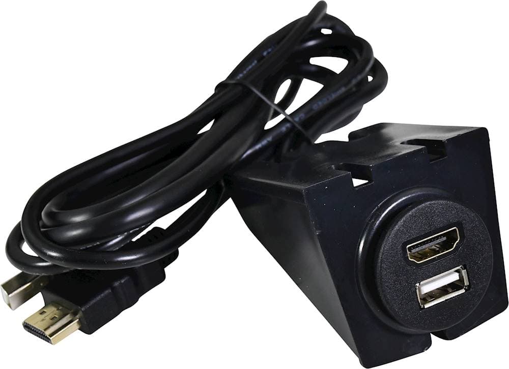 Alt View 11. PAC - 3' Dash-Mount USB and HDMI Extension Cable - Black.