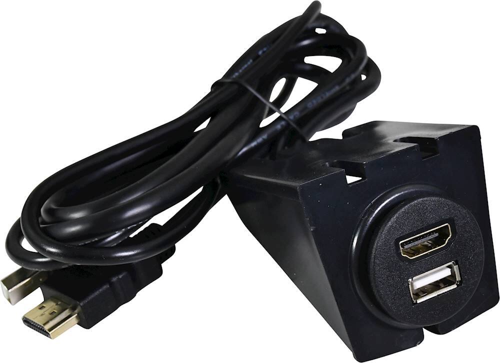 Alt View 11. PAC - 3' Dash-Mount USB and HDMI Extension Cable - Black.