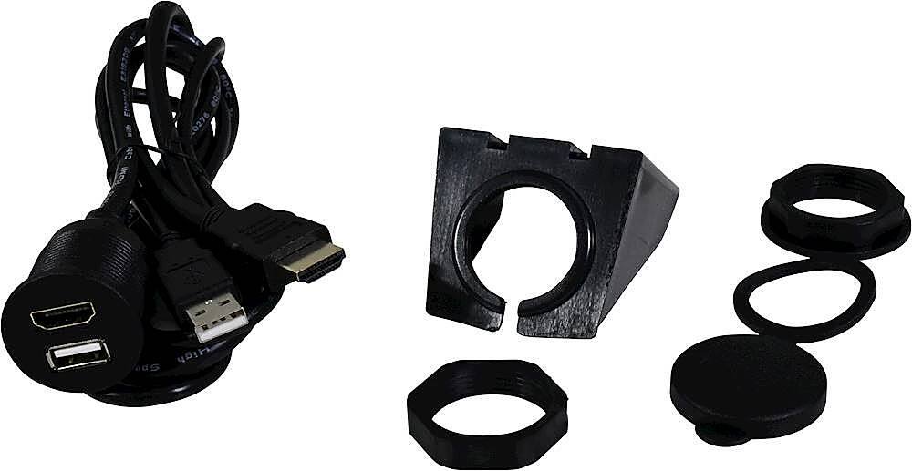 Alt View 14. PAC - 3' Dash-Mount USB and HDMI Extension Cable - Black.