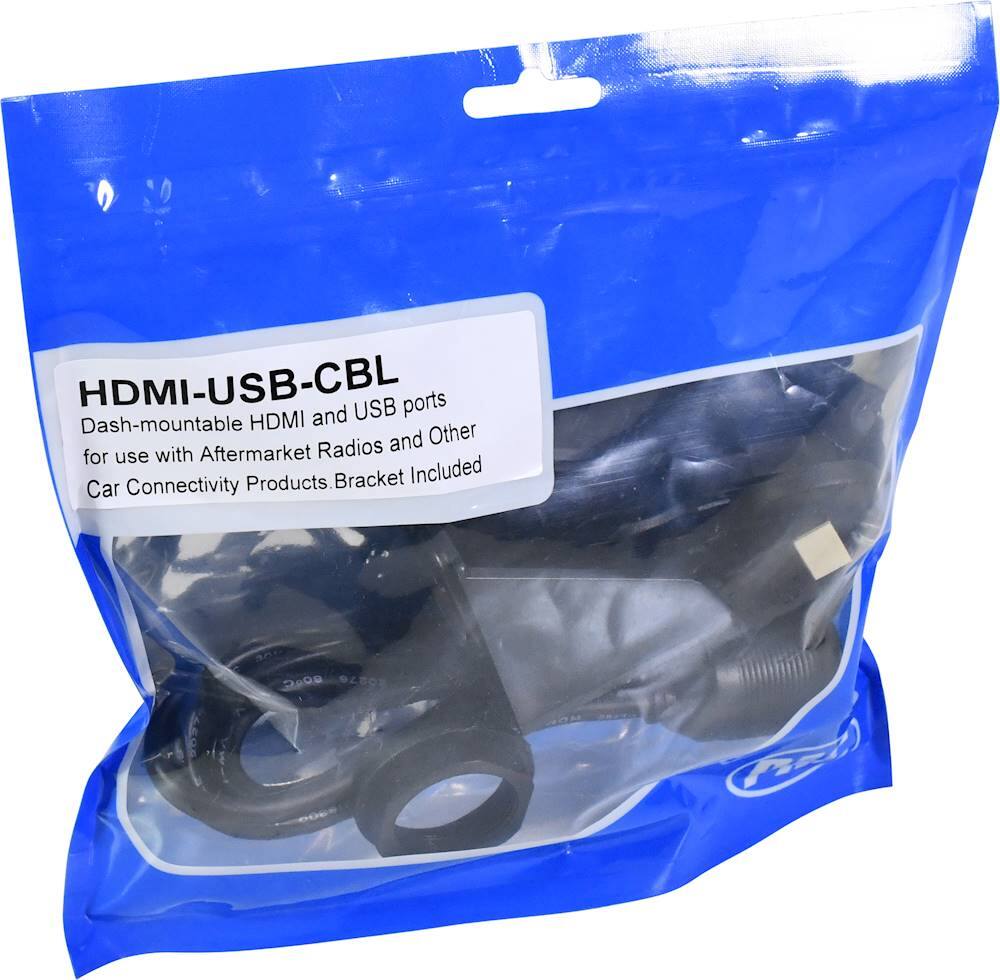 Alt View 15. PAC - 3' Dash-Mount USB and HDMI Extension Cable - Black.