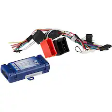 Front. PAC - Radio Replacement Interface with OnStar Retention for Select Cadillac Vehicles - Blue.
