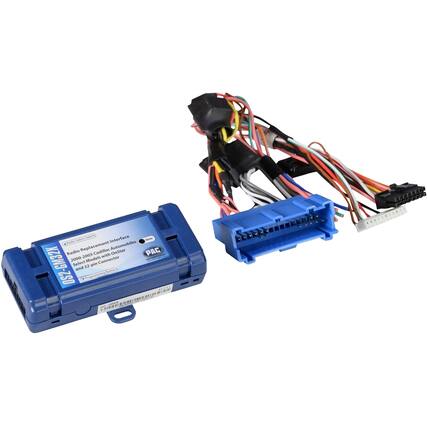 Left. PAC - Radio Replacement Interface with OnStar Retention for Select Cadillac Vehicles - Blue.