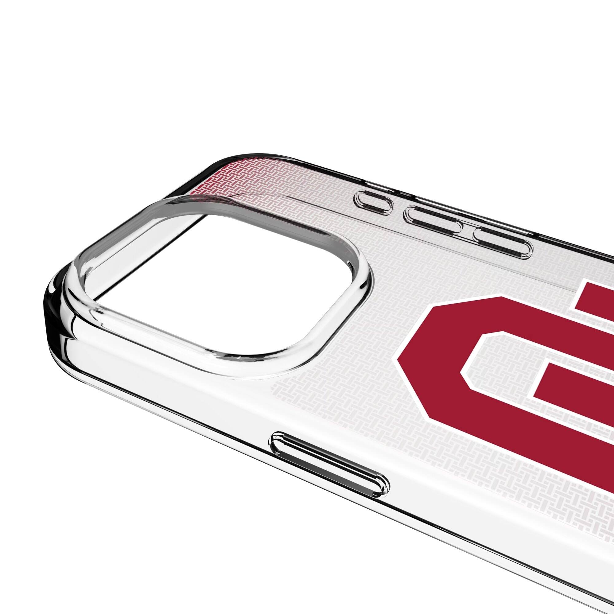 Alt View 2. Keyscaper - Oklahoma Sooners Linen Logo iPhone Clear Case - 14 - Multicolor.