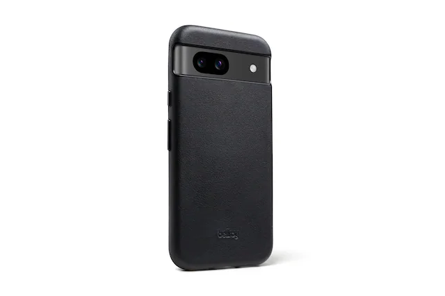 Front. Bellroy - Google Pixel 8A Leather Phone Case - Black.