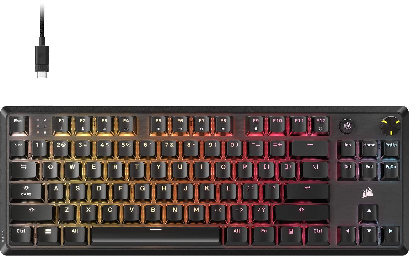 Esc A 1 . F1 T F2 F3 F4 F5 F6 H F7 HI F8 F9 F10 F11 F12 1 ! 2@ 3 # 4 $ 5% 6 A 7 & 8 . 9 ( 0 I - - = + Ins Home PgUp Q W E R T Y U I o P ) \I Del End PgDn CAPS A S D F G H J K L : Z X C V N M < > ? JIKO Ctrl Alt Alt Fn Ctrl