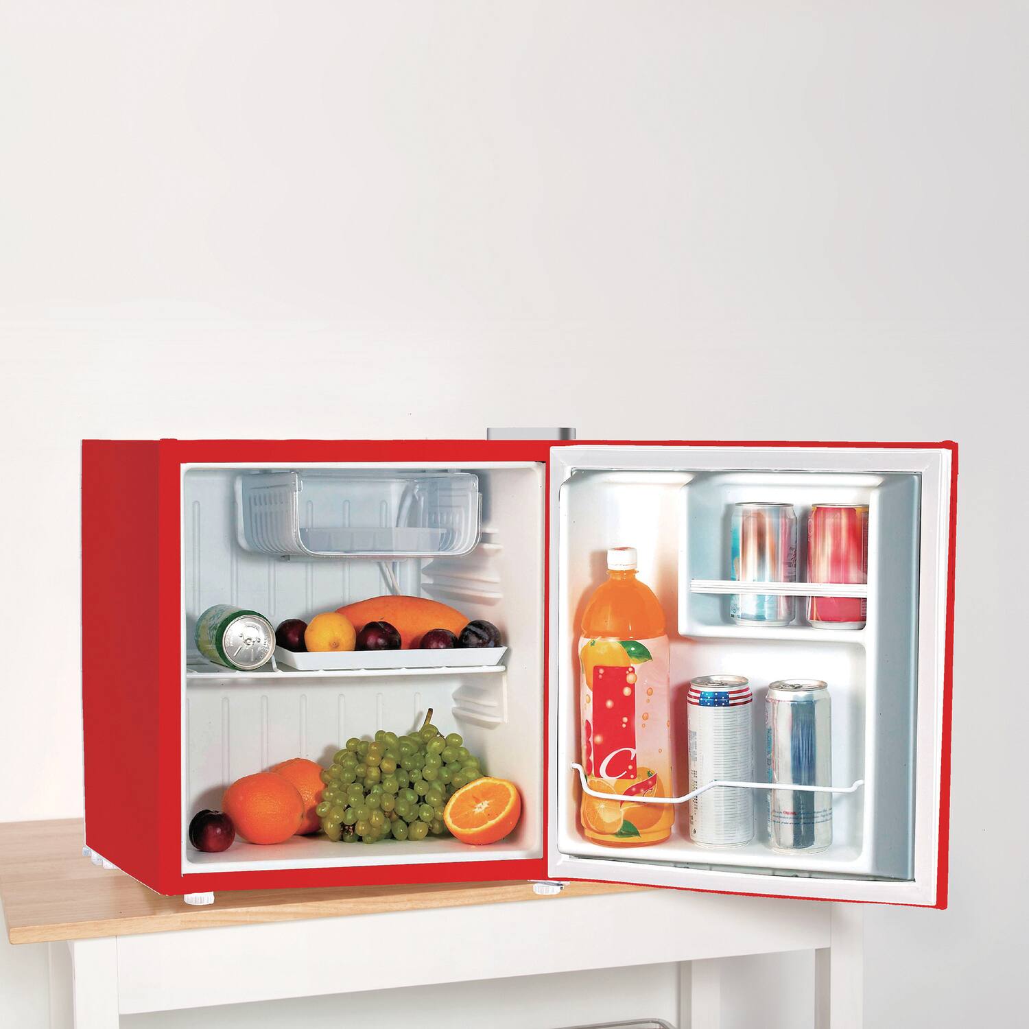 Alt View 1. Frigidaire - 1.6-Cu.-Ft. 50-Watt Compact Refrigerator (Red) - Red.