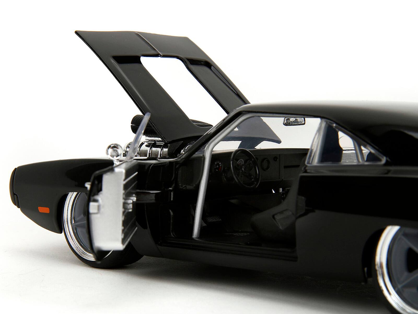 Alt View 1. Jada - 1970 Dodge Charger R/T Black "Fast X" (2023) Movie "Fast & Furious" Series 1/24 Diecast Model Car by Jada - Black .