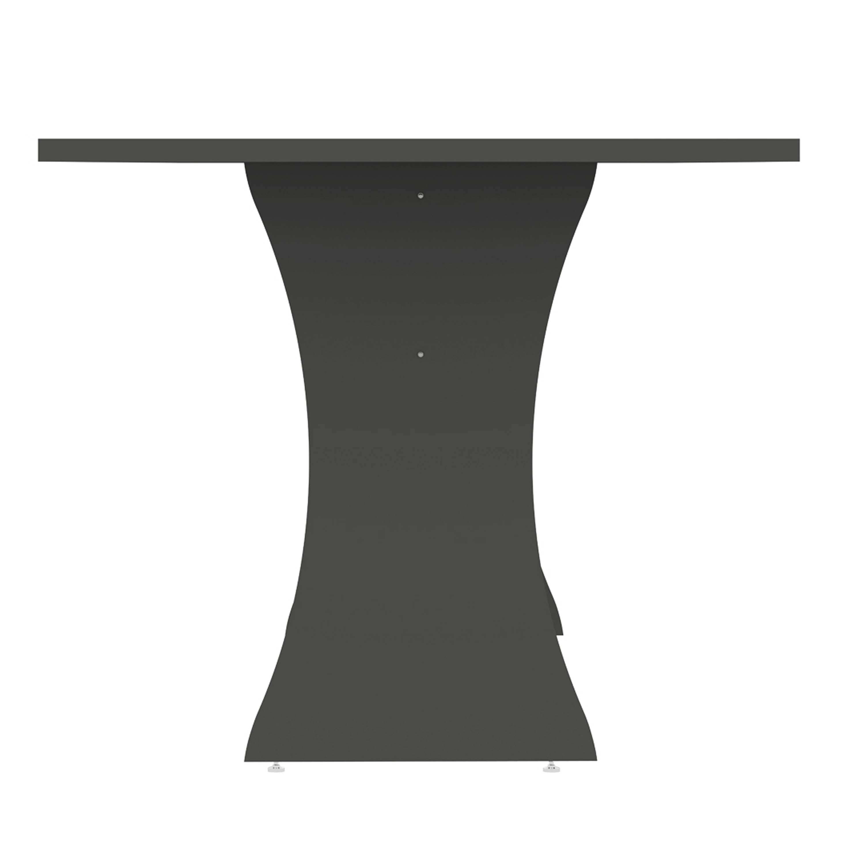 Alt View 1. Manhattan Comfort - Coney Mid-Century Modern 53" Dining Table - Charcoal Gray.