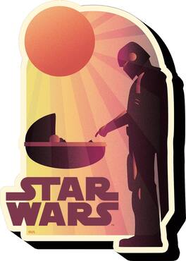 NMR Distribution - Star Wars The Mandalorian The Child Sunset Funky Chunky Magnet - Orange