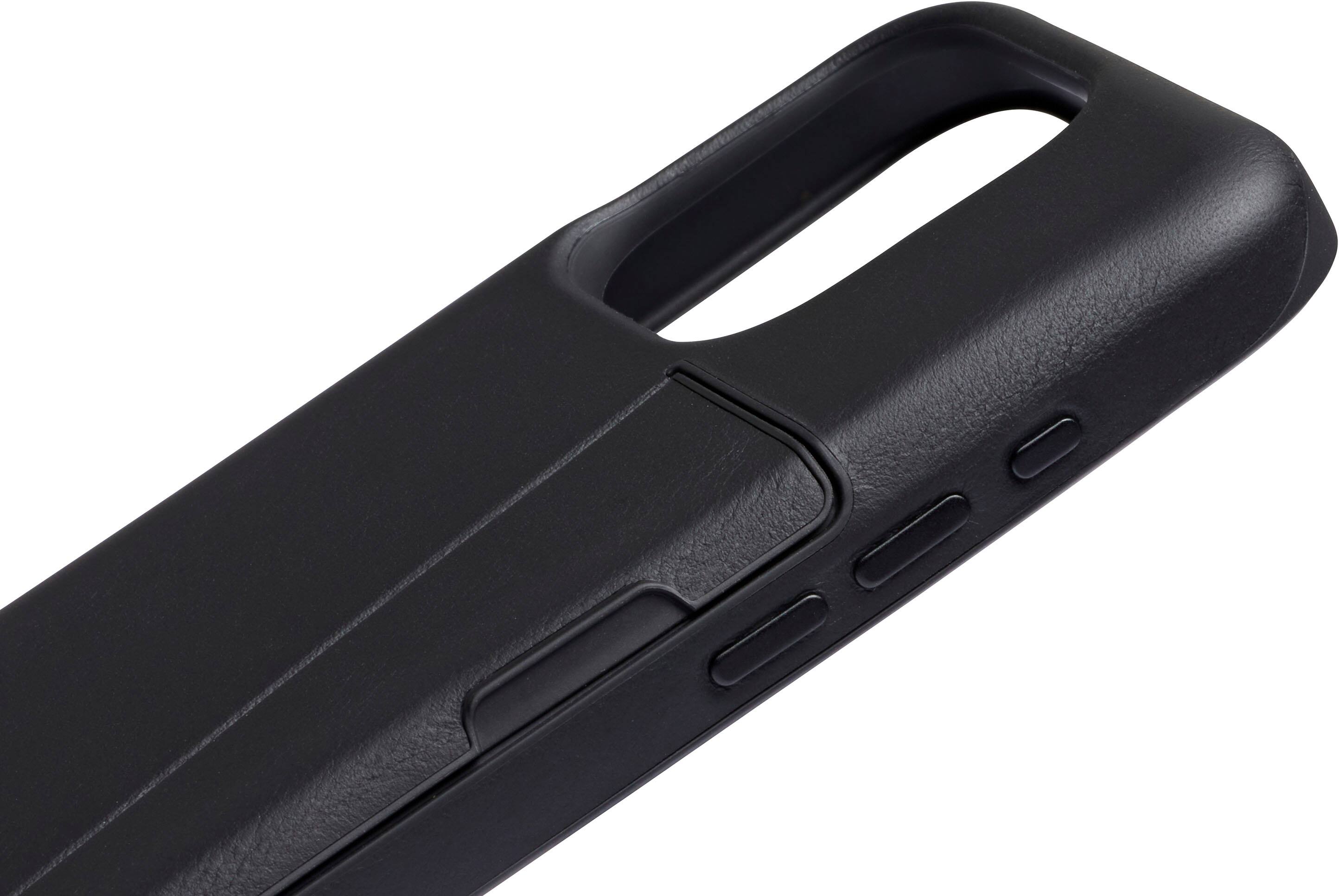 Alt View 2. Bellroy - iPhone 15 Pro Leather Phone Case - 3 Card - Black.