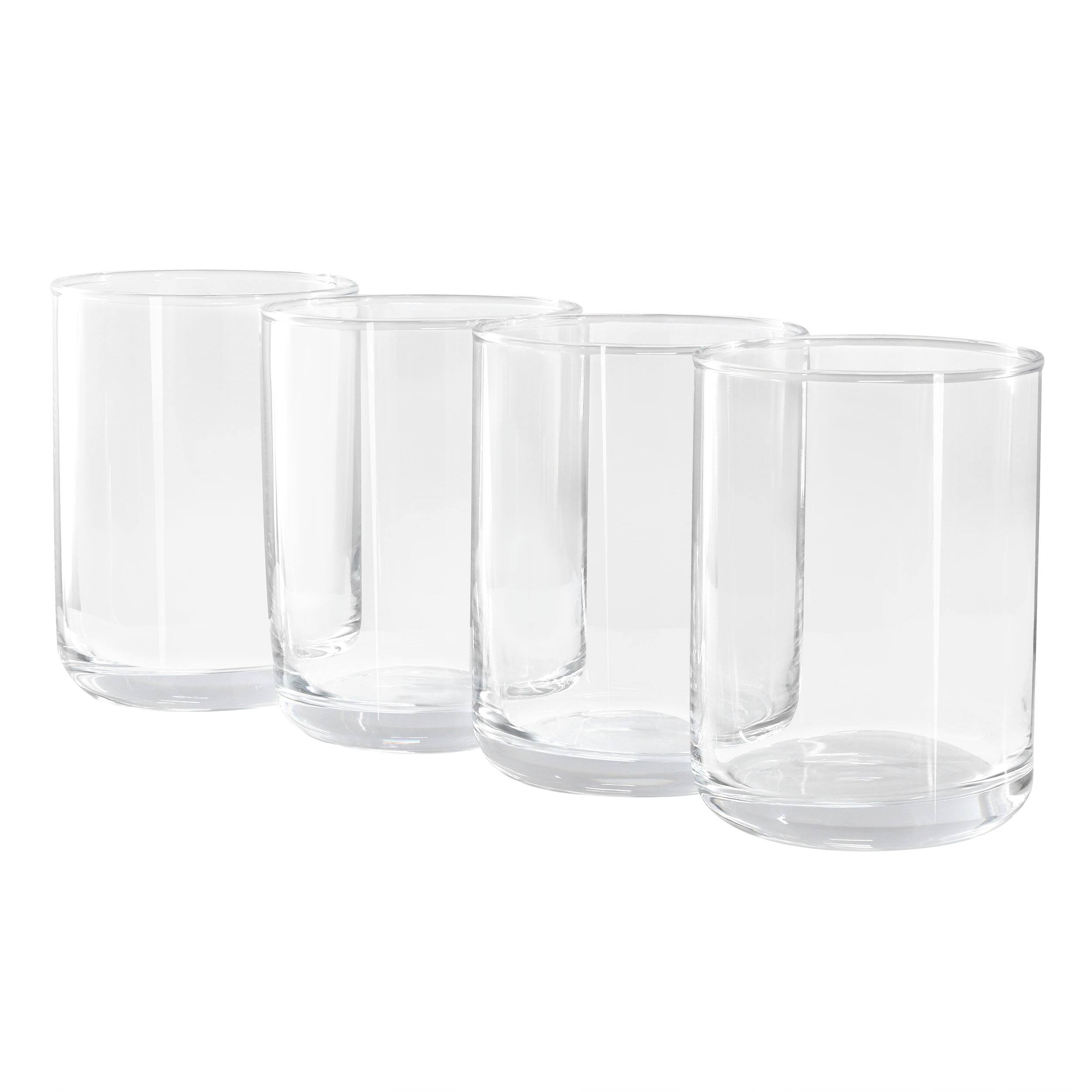 Front. Gibson - Gibson Home Emory 4 Piece 15 Ounce Double Old Fashioned Clear Glass Set - Clear.
