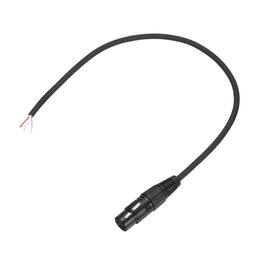 Unique Bargains - Audio Extension Cord XLR Female to Bare Wire Open End Microphone Cable, 3-Pin XLR, for DJ PA Amplifier Subwoofer - Black